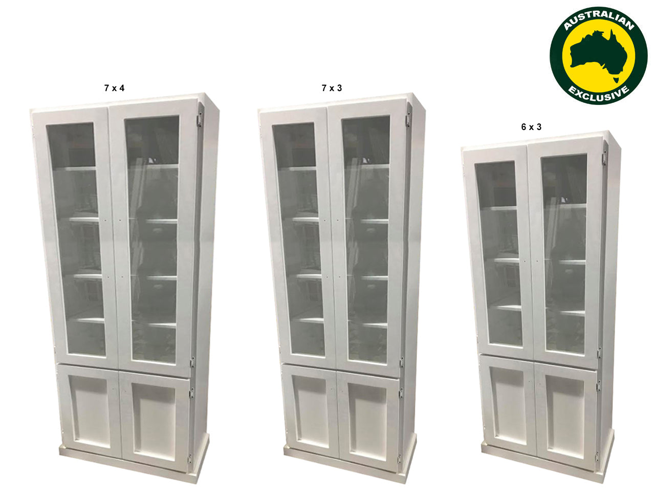 RETRO (AUSSIE MADE) 4 DOOR SOLID TIMBER LIBRARY UNIT COLLECTION - ASSORTED PAINTED COLOURS - STARTING FROM $1199