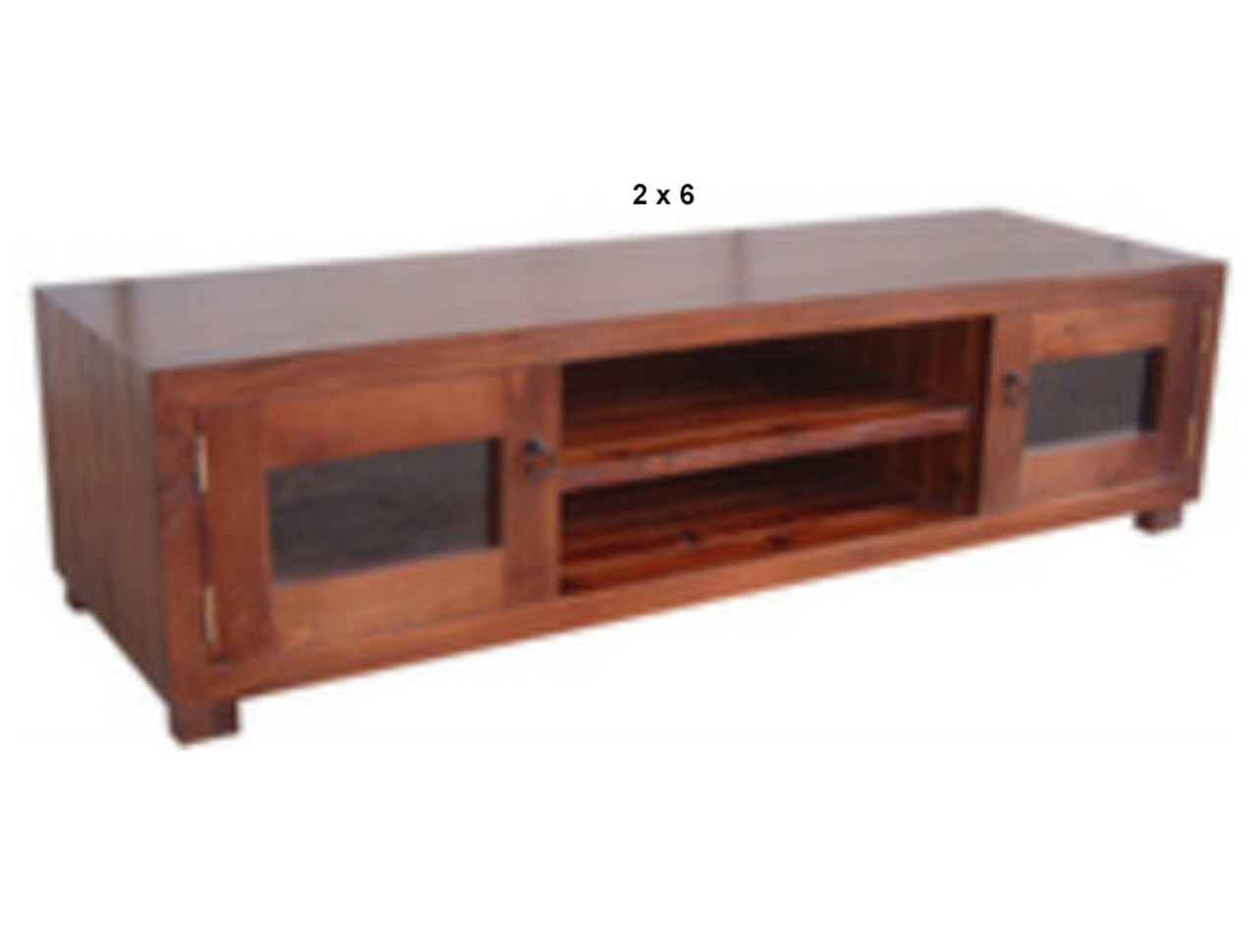 RETRO (AUSSIE MADE) TIMBER LOWLINE TV UNIT WITH 2 GLASS DOORS & 2 SHELVES COLLECTION - ASSORTED STAINED COLOURS - STARTING FROM $599