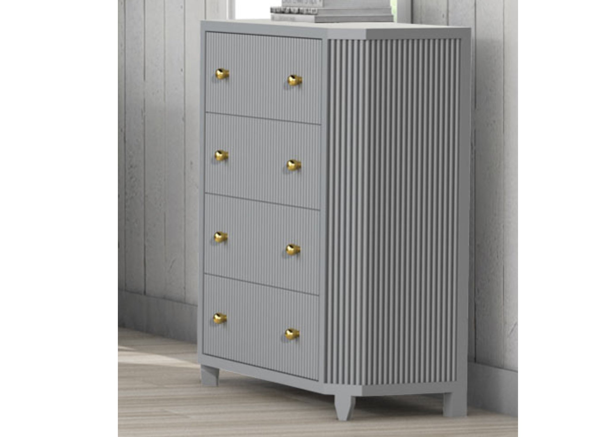 RITZ (CUSTOM MADE) 4 DRAWER TALLBOY- ASSORTED COLOURS