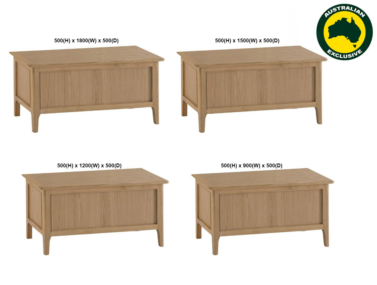 ROBINHOOD (AUSSIE MADE) BLANKET BOX COLLECTION - TASSIE OAK COMBINATION - ASSORTED STAINED COLOURS - STARTING FROM $799