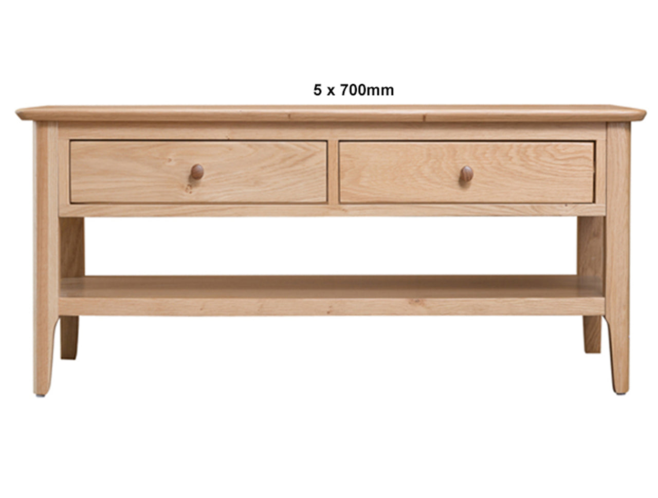 ROBINHOOD (AUSSIE MADE) COFFEE TABLE WITH 2 DRAWERS & MAGAZINE RACK COLLECTION - ASSORTED STAINED COLOURS - TASSIE OAK COMBINATION - STARTING FROM $799