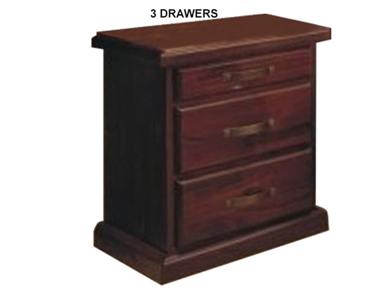RUSTIC (AUSSIE MADE) BEDSIDE TABLE COLLECTION - ASSORTED STAINED COLOURS - STARTING FROM $399