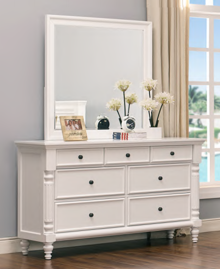 SHONTO 7 DRAWER DRESSER WITH MIRROR - AS PICTURED