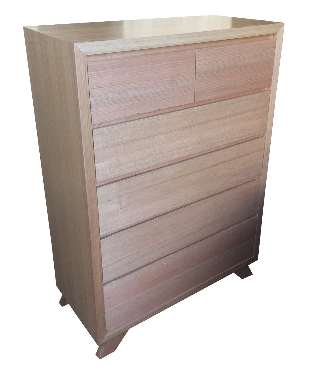 SIENNA (AUSSIE MADE) 6 DRAWER TALLBOY - TASSIE OAK COMBINATION - 1260(H) X  900(W)- ASSORTED TIMBER COLOURS