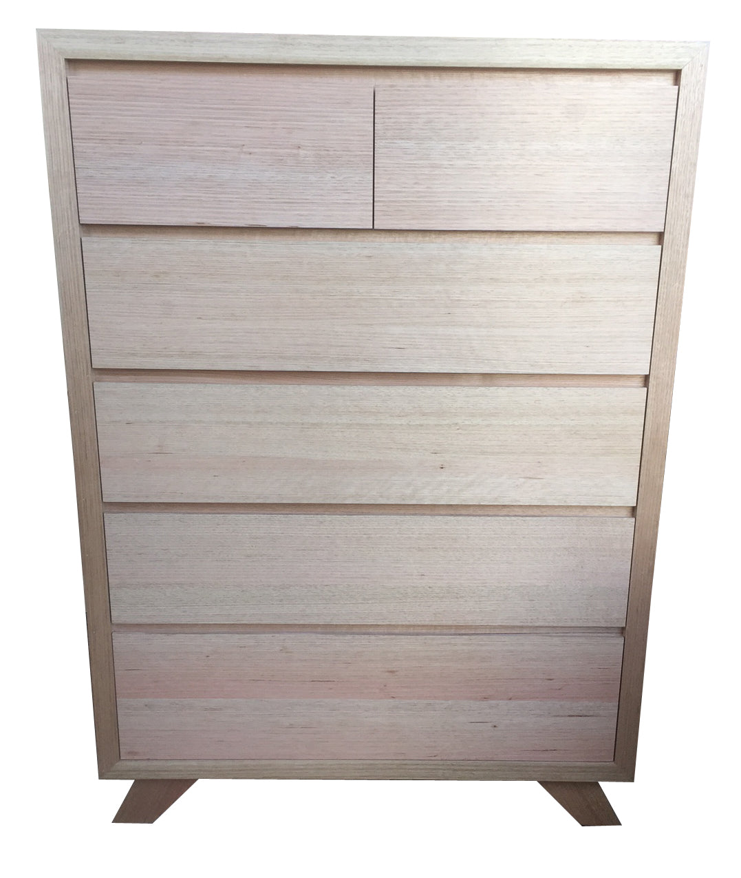 SIENNA (AUSSIE MADE) 6 DRAWER TALLBOY - TASSIE OAK COMBINATION - 1260(H) X  900(W)- ASSORTED TIMBER COLOURS