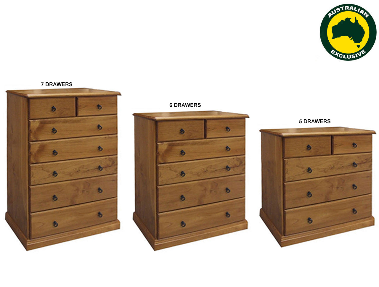 SIERRA (AUSSIE MADE) TALLBOY COLLECTION - ASSORTED STAINED COLOURS - STARTING FROM $899
