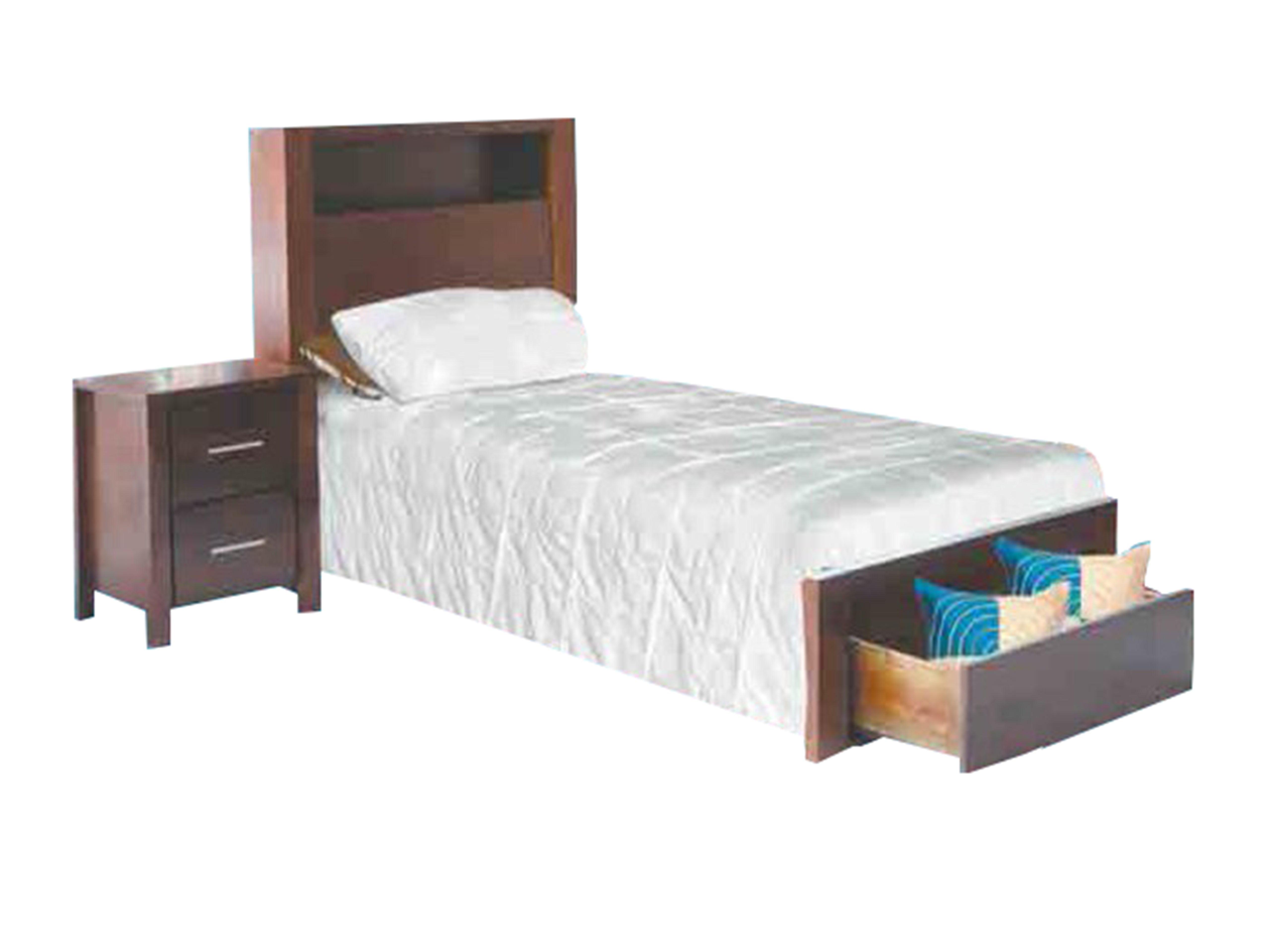 KING (AUSSIE MADE) MATILDA BED WITH FOOTEND STORAGE DRAWER - AS PICTURED