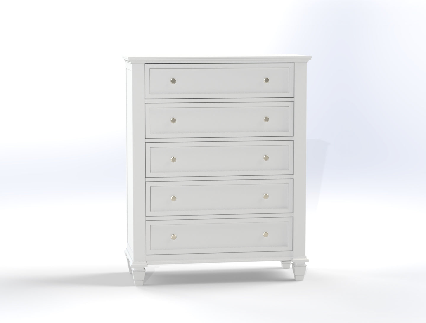 ROXBOROUGH (CUSTOM MADE) 5 DRAWER TALLBOY - 2150(H) x 960(W) x 470(D) - ASSORTED COLOURS