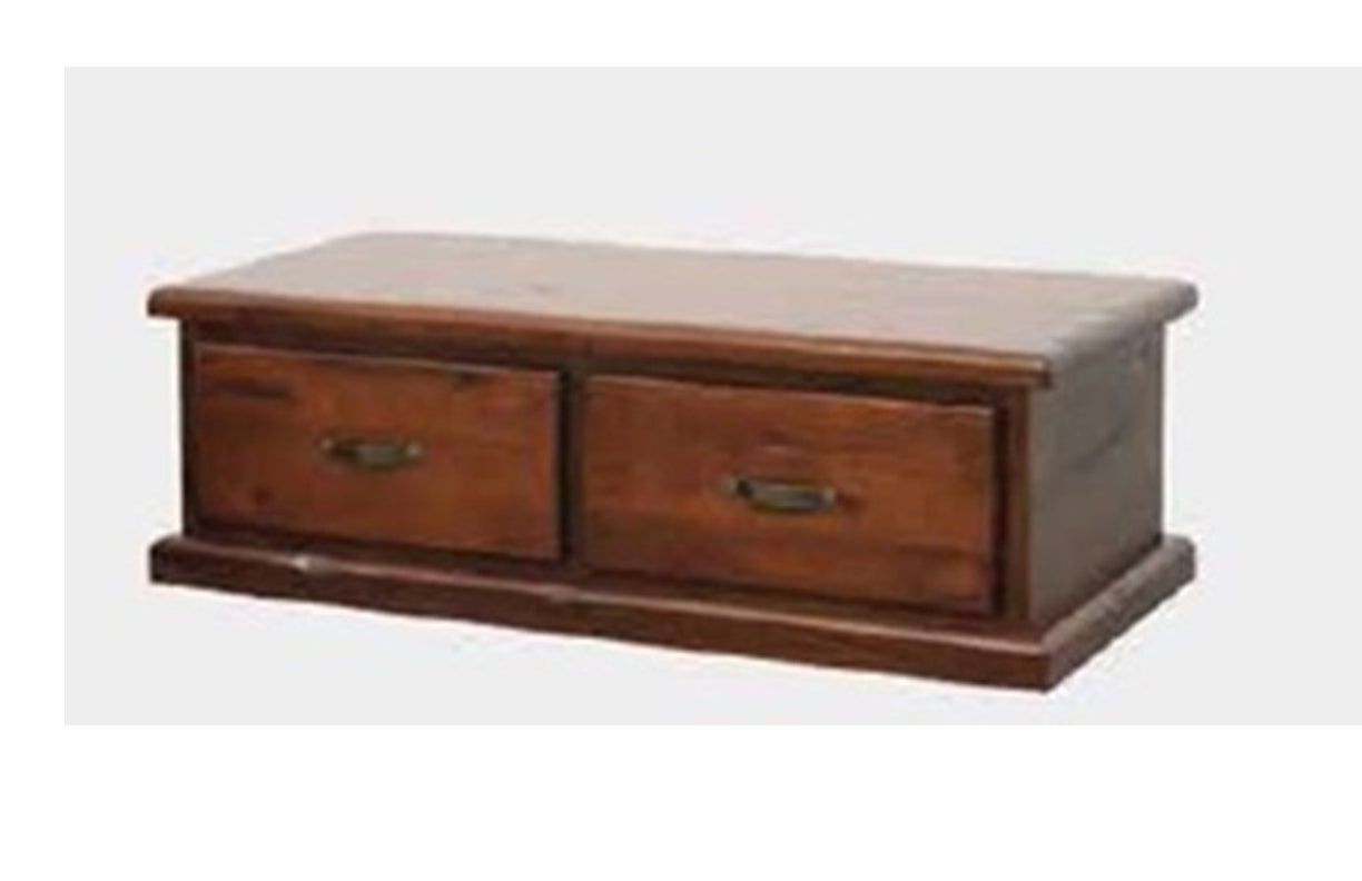 SPRING 1270 2 DRAWER COFFEE TABLE -  1270(W) X 700(D)- ROUGH SAWN (1092)