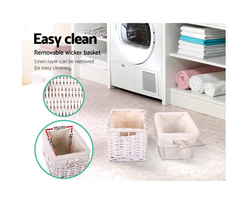 2 PCS JOSEPHINE 1 DRAWER BEDSIDE TABLE - WHITE