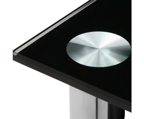 CAIRO 3-TIER GLASS CONSOLE TABLE - 750(H) x 900(W) x 300(D) - BLACK