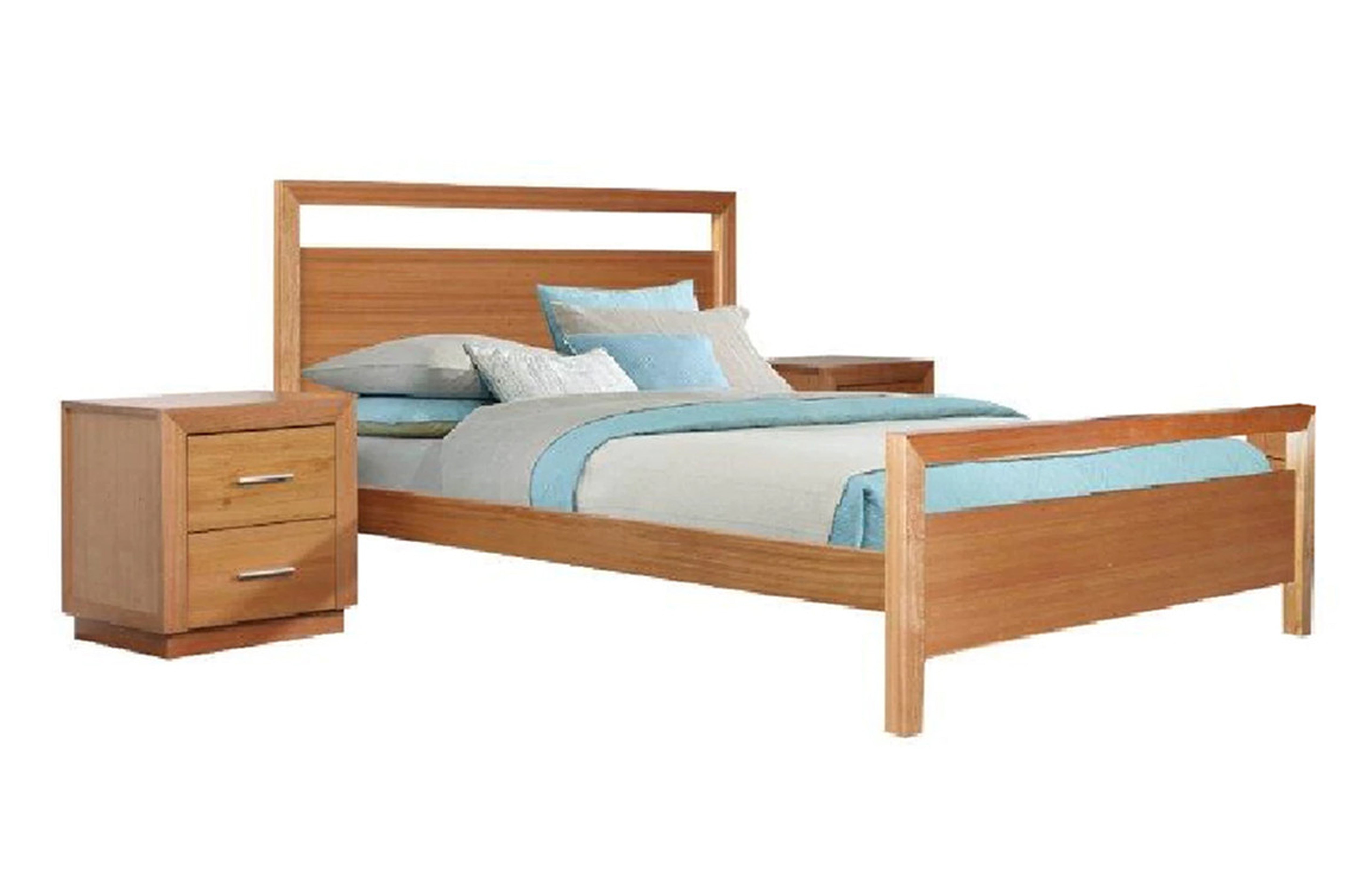  SUBURBAN DOUBLE OR QUEEN   3 PIECE BEDSIDE BEDROOM SUITE - CLEAR LACQURE