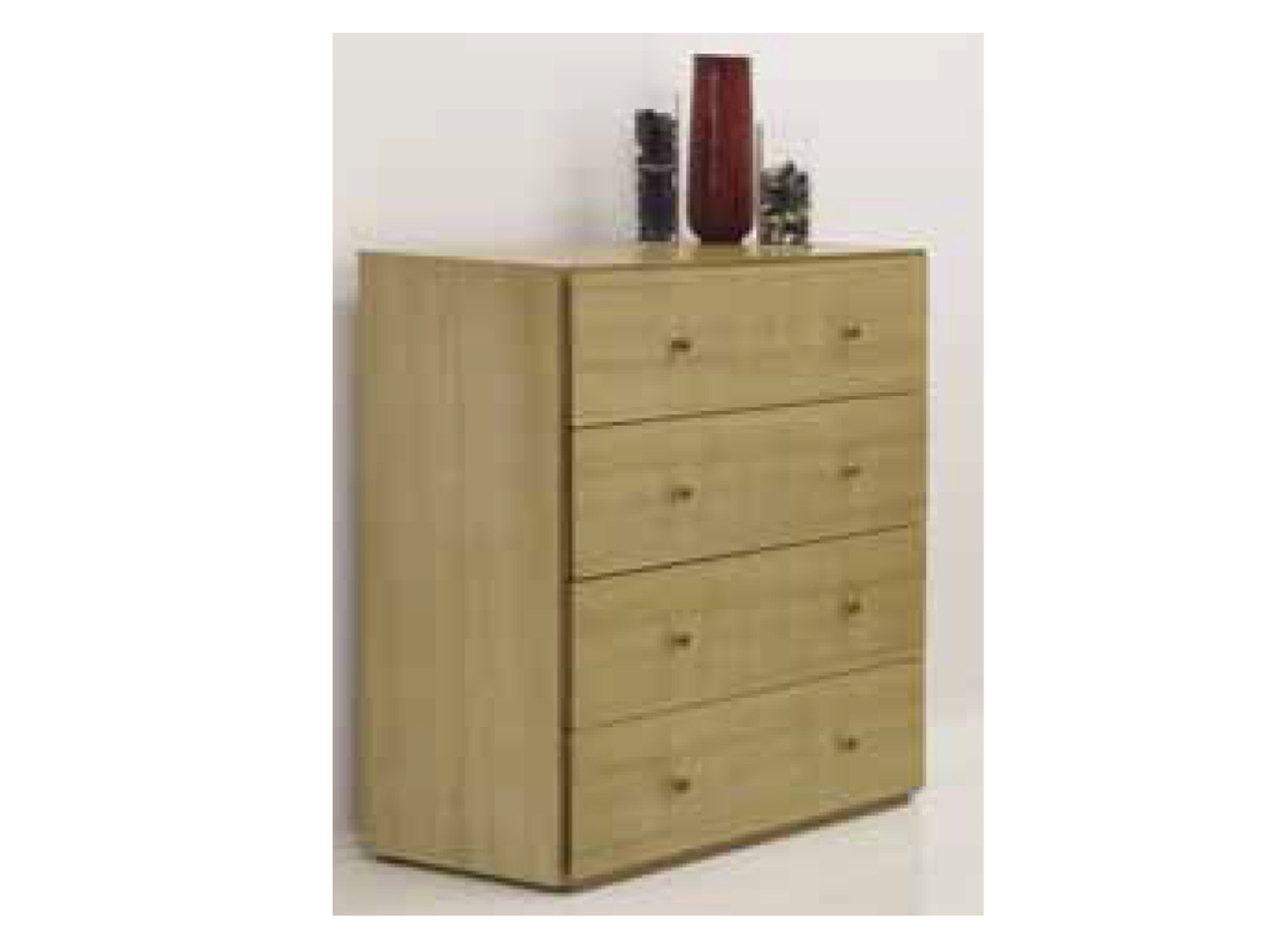QUEEN DEMOPOLIS 4 PIECE (TALLBOY) BEDROOM SUITE - NATURAL & WARWICK ORANGE/YELLOW