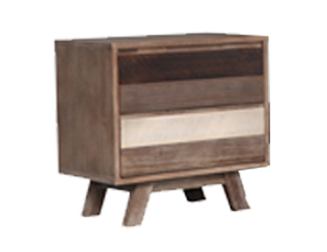 SEATTLE 2 DRAWER BEDSIDE TABLE - 3 TONE COLOURS