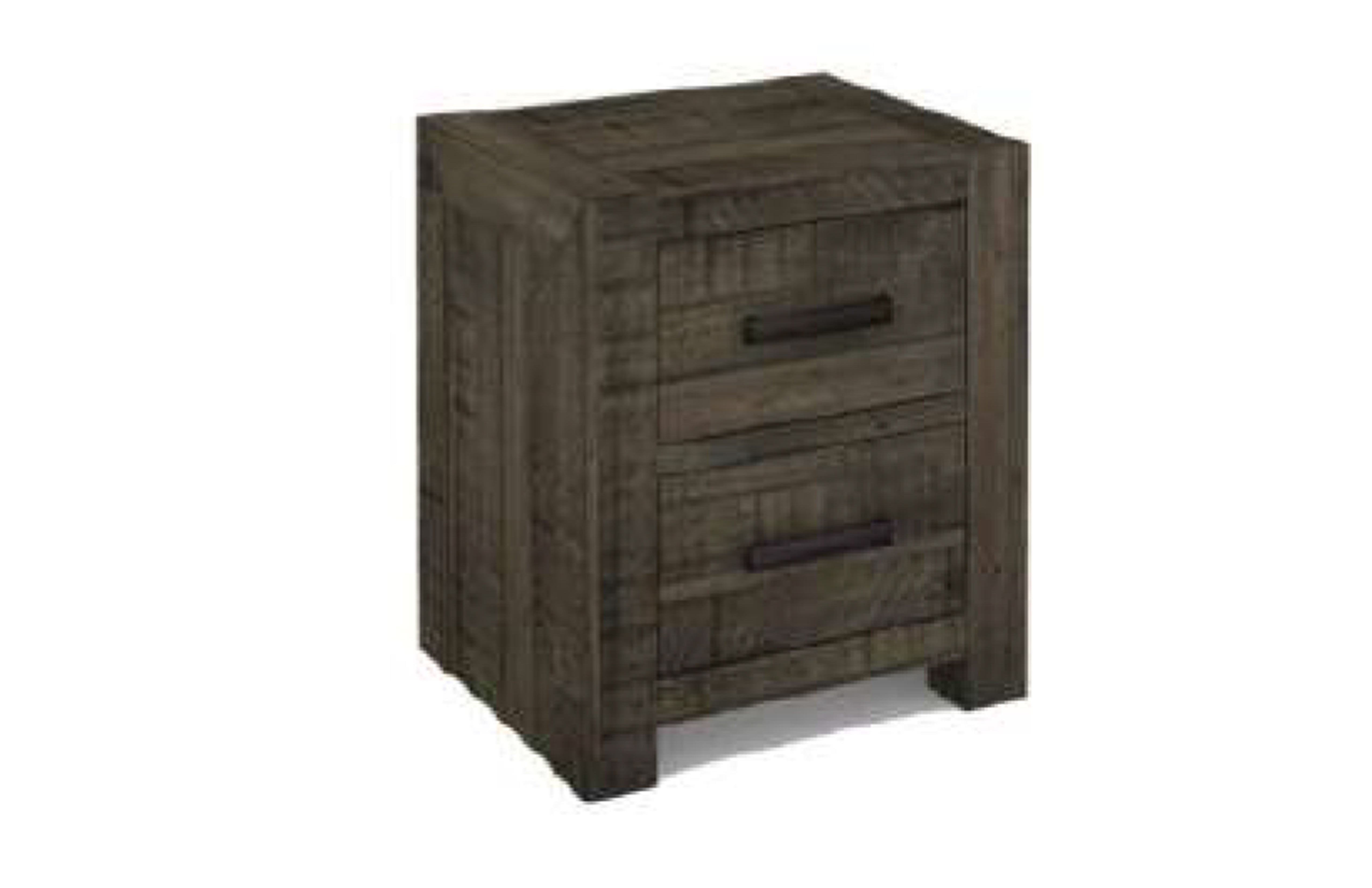 MUNICH KING 3 PIECE (BEDSIDE) BEDROOM SUITE WITH UNDER BED STORAGE - GREY STONE