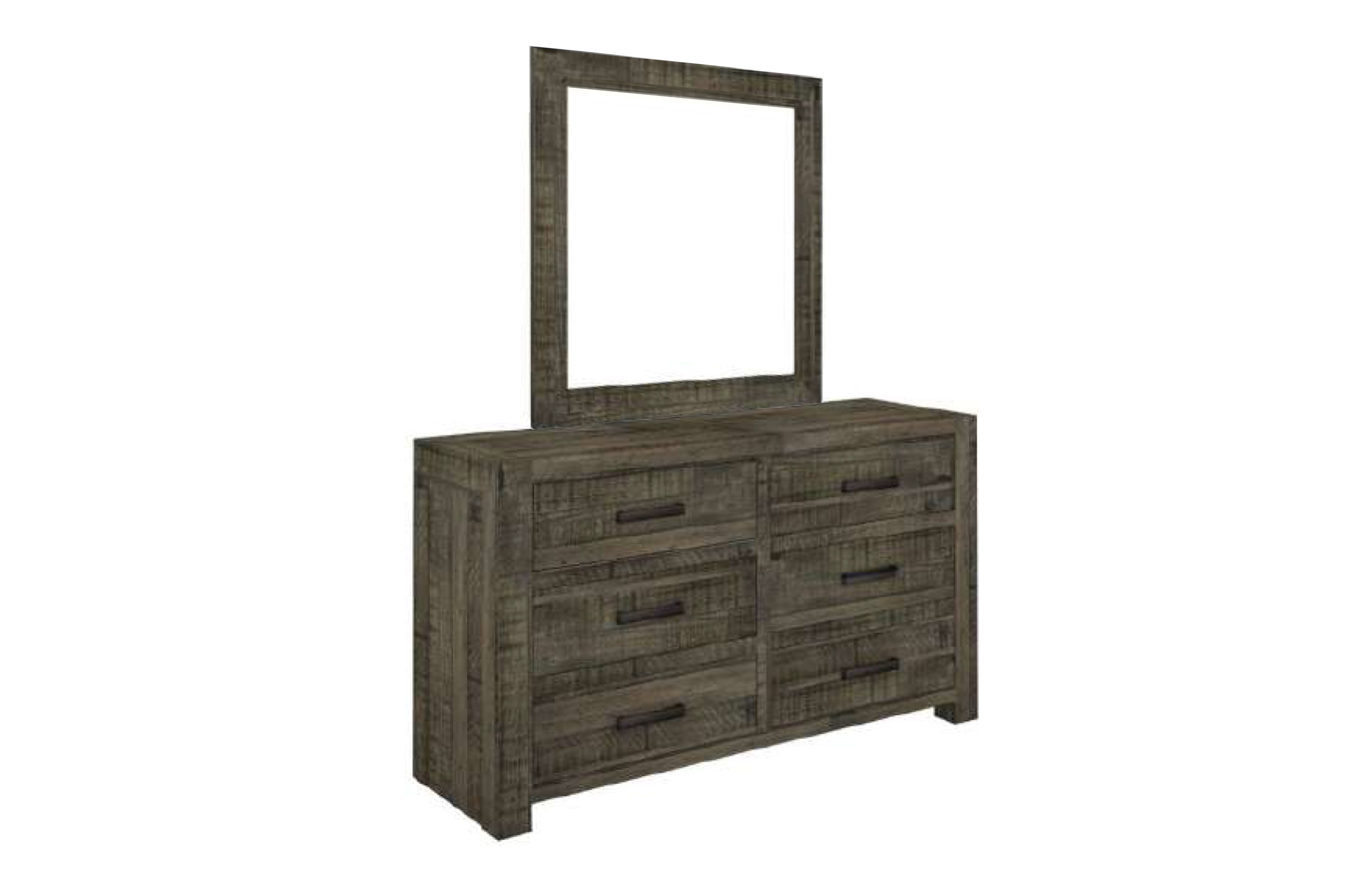 MUNICH KING 6 PIECE (THE LOT) BEDROOM SUITE WITH UNDER BED STORAGE - GREY STONE