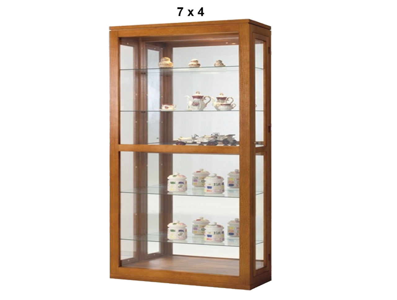 SHANNON (AUSSIE MADE) DISPLAY UNIT WITH GROOVE TOP , 2 SIDE DOORS , MIRRORED BACK COLLECTION - TASSIE OAK COMBINATION - ASSORTED STAINED COLOURS - STARTING FROM $2199