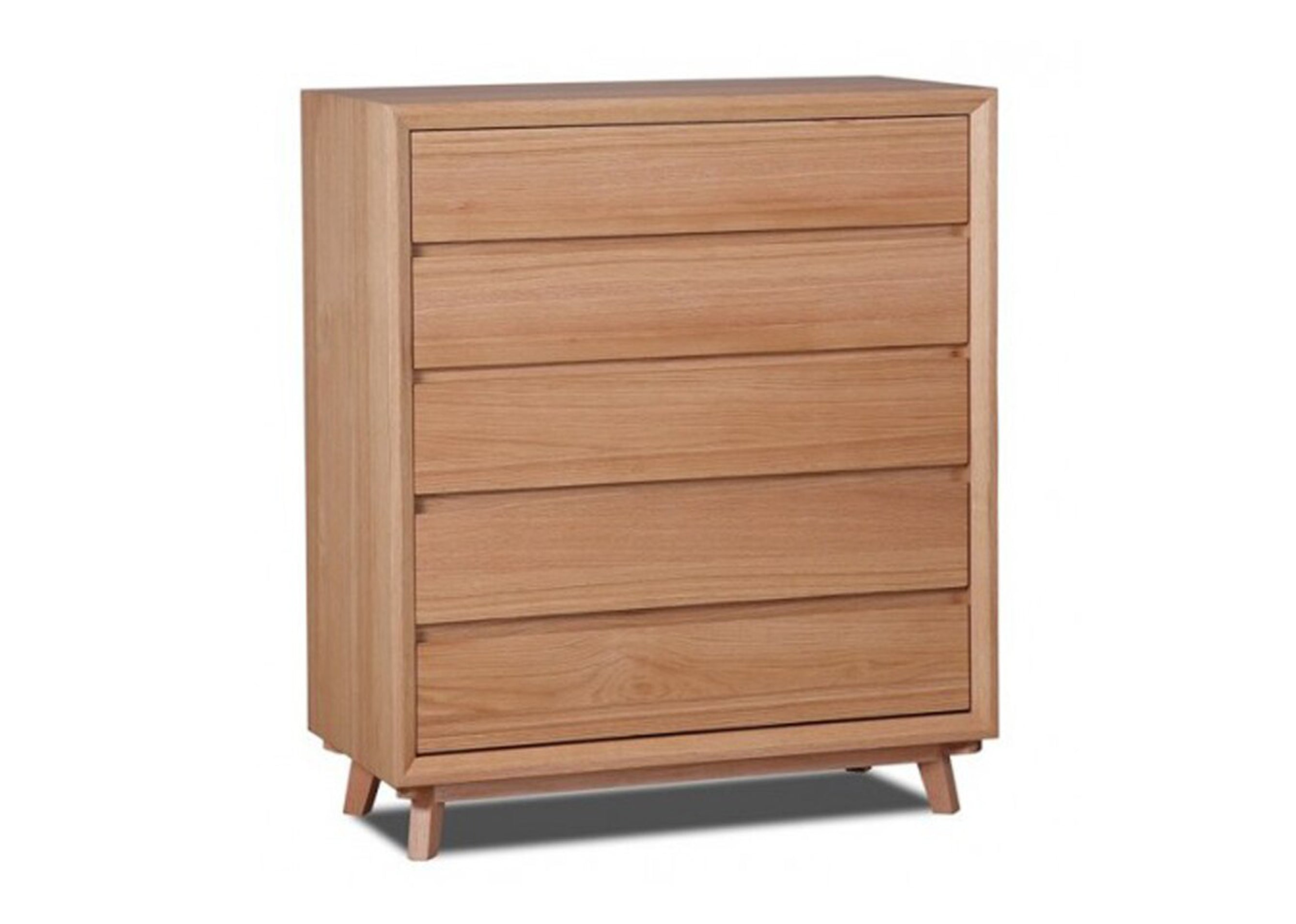 SPRINGWOOD 4 DRAWER (PICTURED AS A 5 DRAWER) WHITE OAK TALLBOY - 1100(H) x 950(W) - WHITE OAK