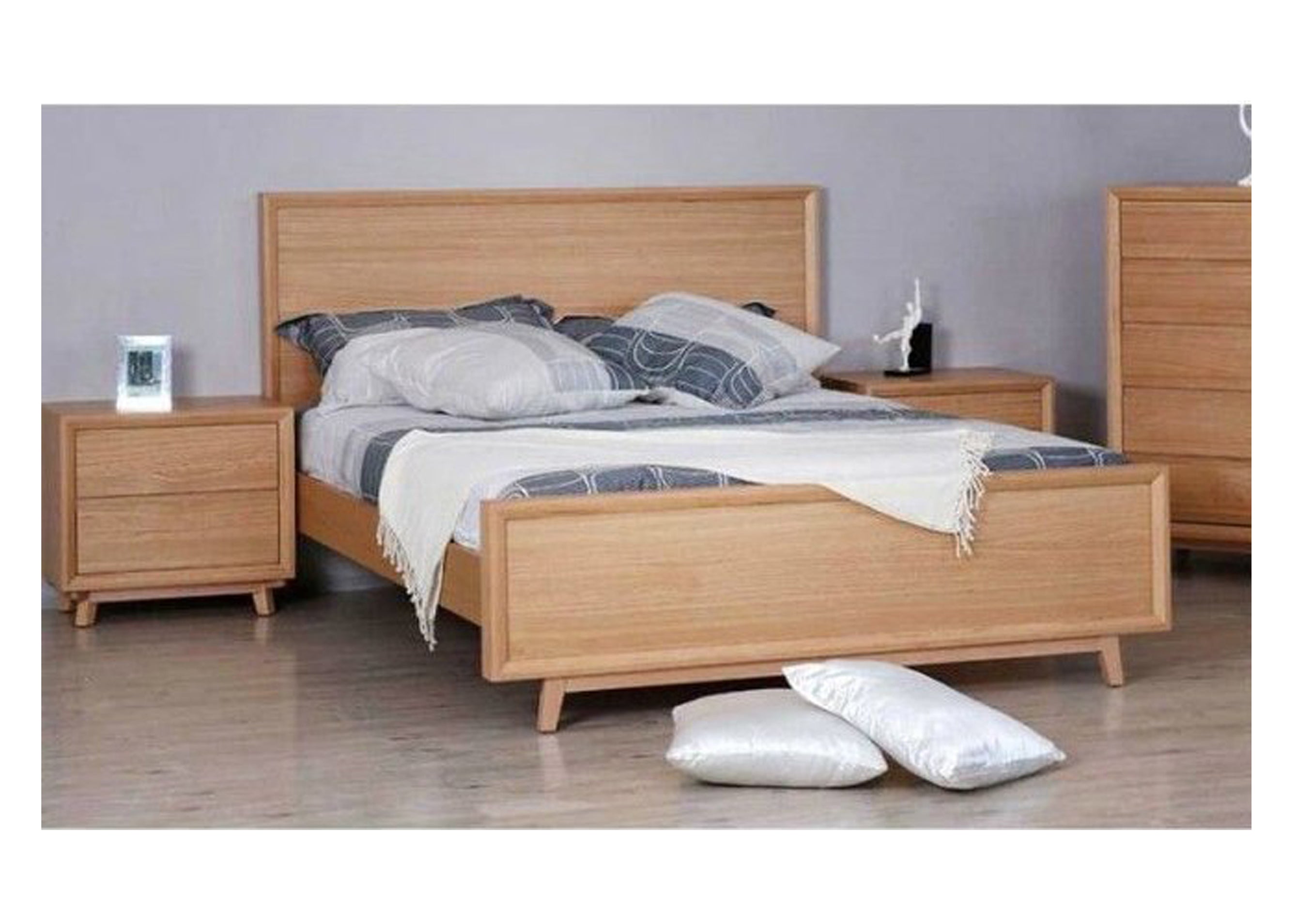 SPRINGWOOD QUEEN 3 PIECE BEDSIDE   BEDROOM SUITE 