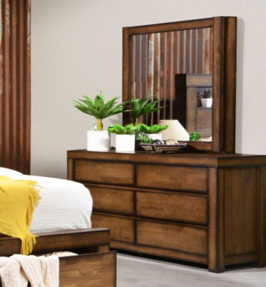 STAN DRESSING TABLE WITH MIRROR - OAK