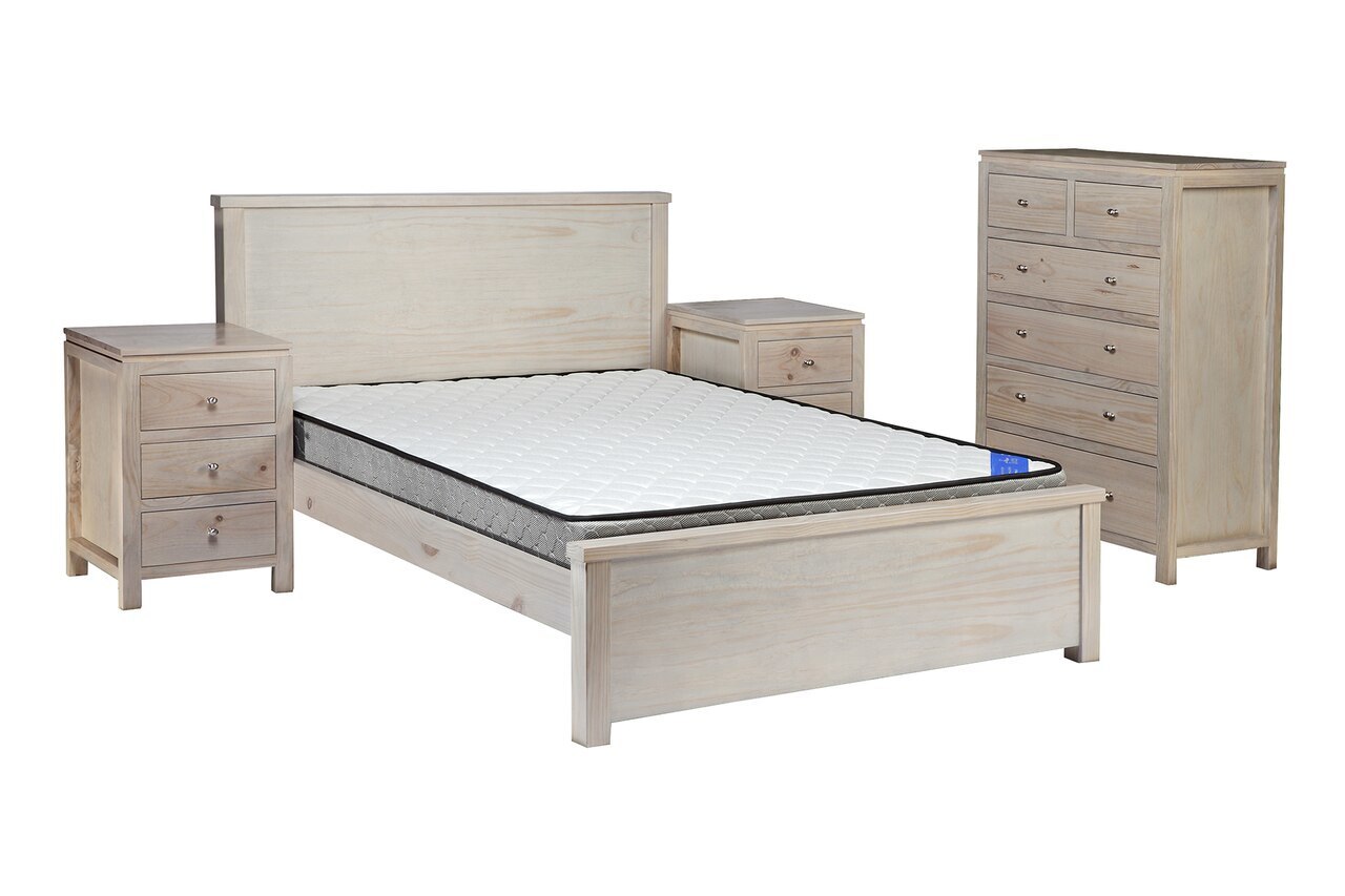 OZARK (AUSSIE MADE) KING 6 PIECE (THE LOT) BEDROOM SUITE - ASSORTED PAINTED COLOURS