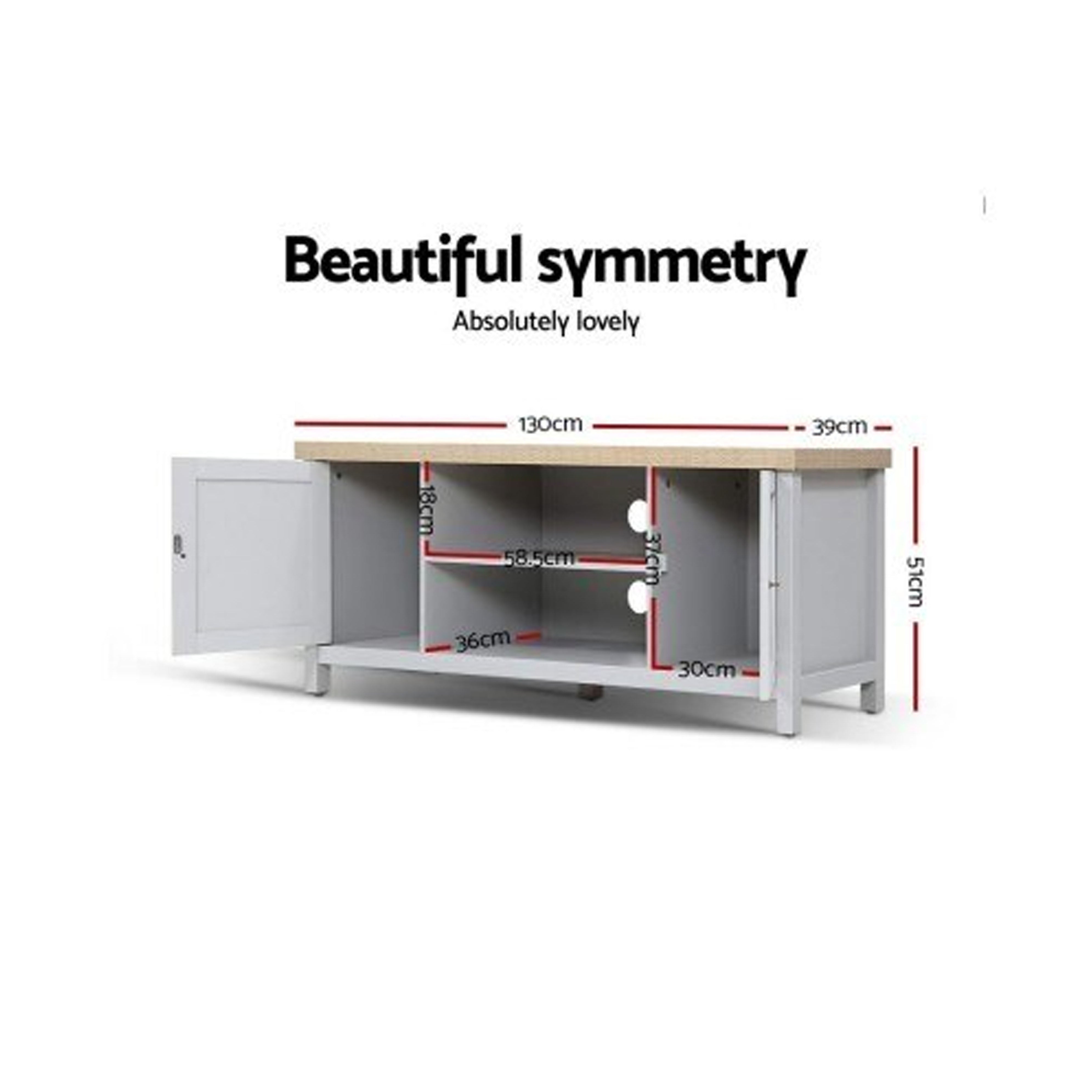 COUNTRY  2 DOOR TV ENTERTAINMENT UNIT - 2 TONE