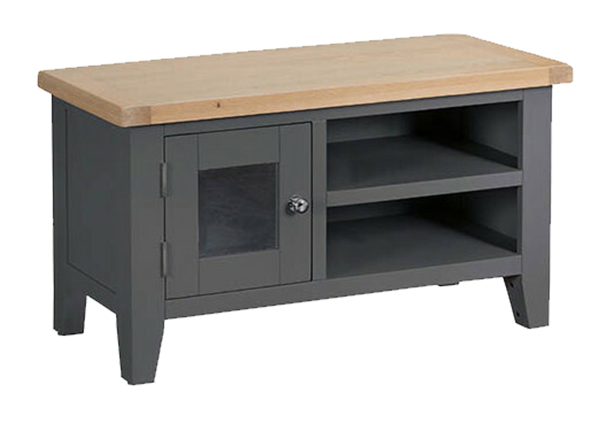 ARBETTA (TT-STV-CH) STANDARD TV UNIT WITH 1 DOOR  - 550(H) x 1000(W) x 400(D) - CHARCOAL / OAK