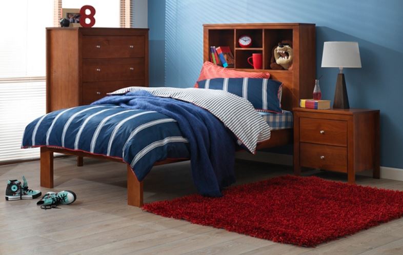 KING SINGLE THOMAS (AUSSIE MADE) BOOKEND  BED (MODEL 20-25-12-5-18) - ASSORTED PAINTED