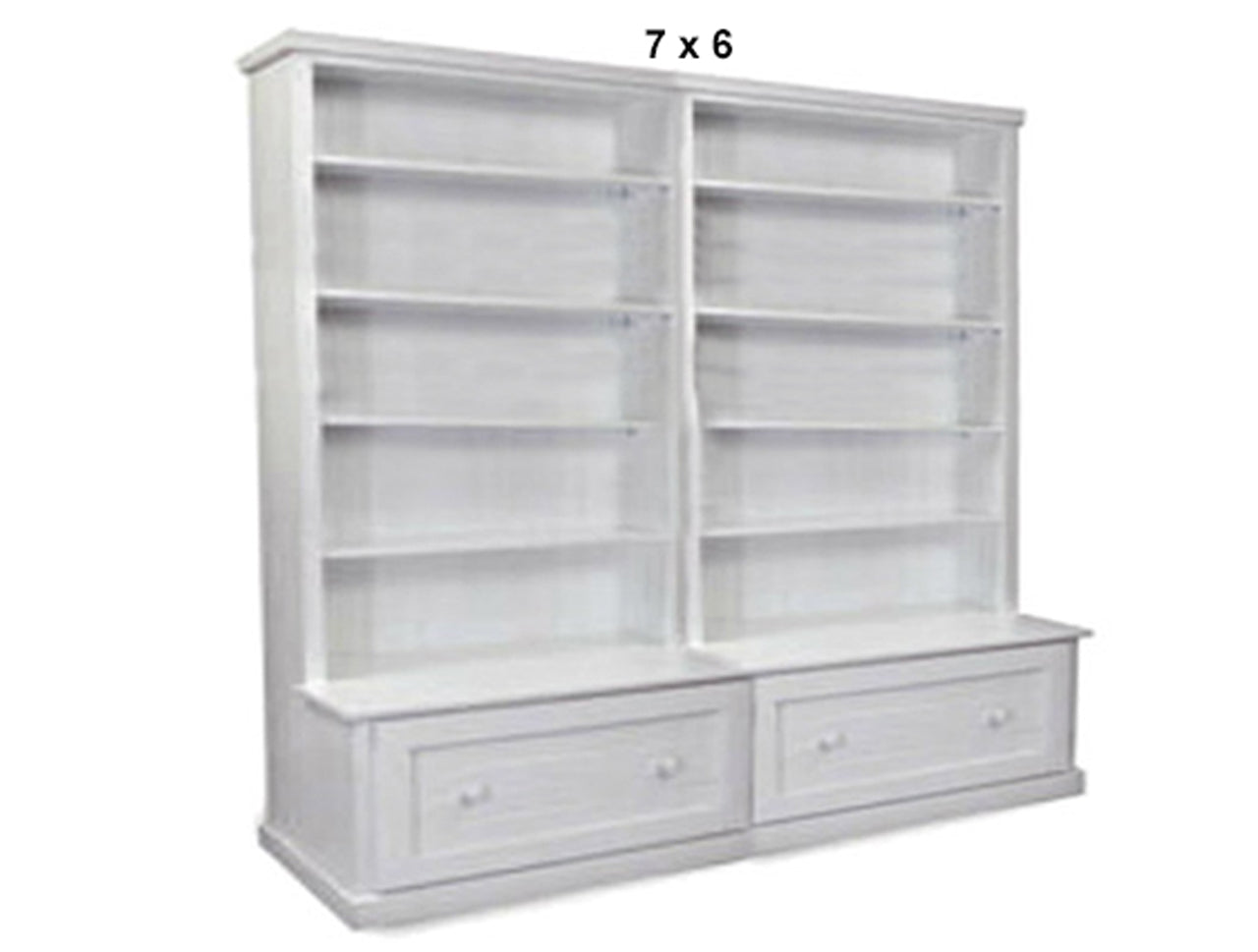 URBAN (AUSSIE MADE) FLAT TOP BOOKCASE COMBO WITH FLAT TOP + 2 DRAWER COLLECTION - ASSORTED PAINTED COLOURS - STARTING FROM $1699