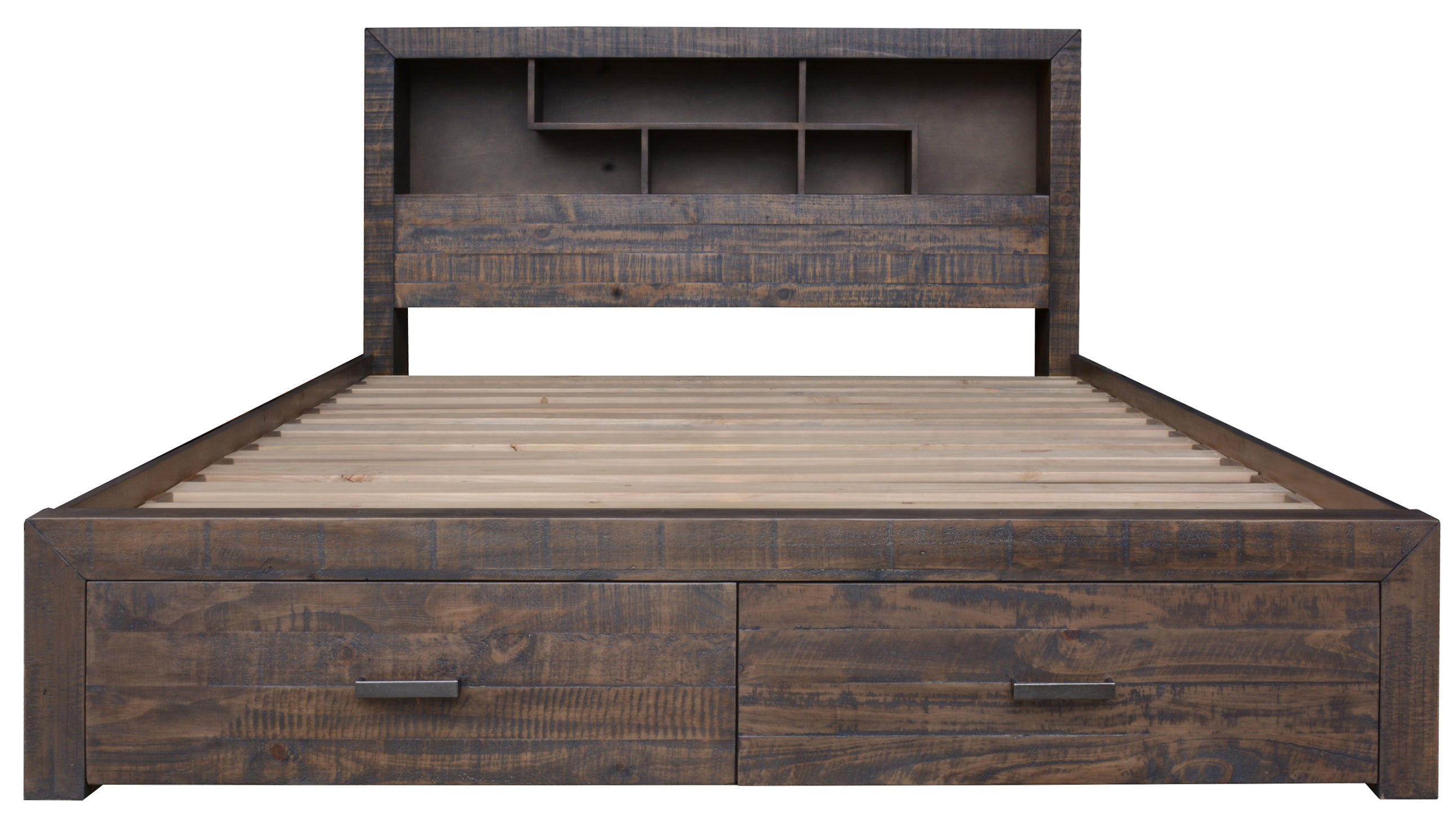 MUNICH KING 3 PIECE (BEDSIDE) BEDROOM SUITE WITH UNDER BED STORAGE - GREY STONE