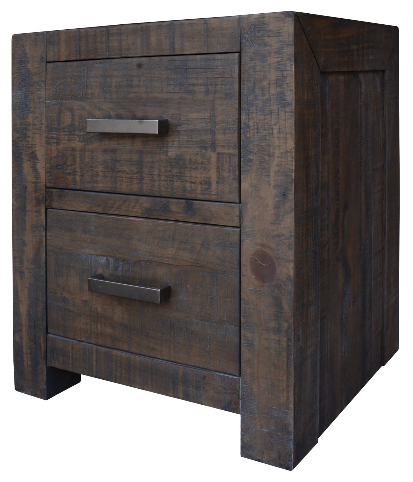 MUNICH KING 3 PIECE (BEDSIDE) BEDROOM SUITE WITH UNDER BED STORAGE - GREY STONE