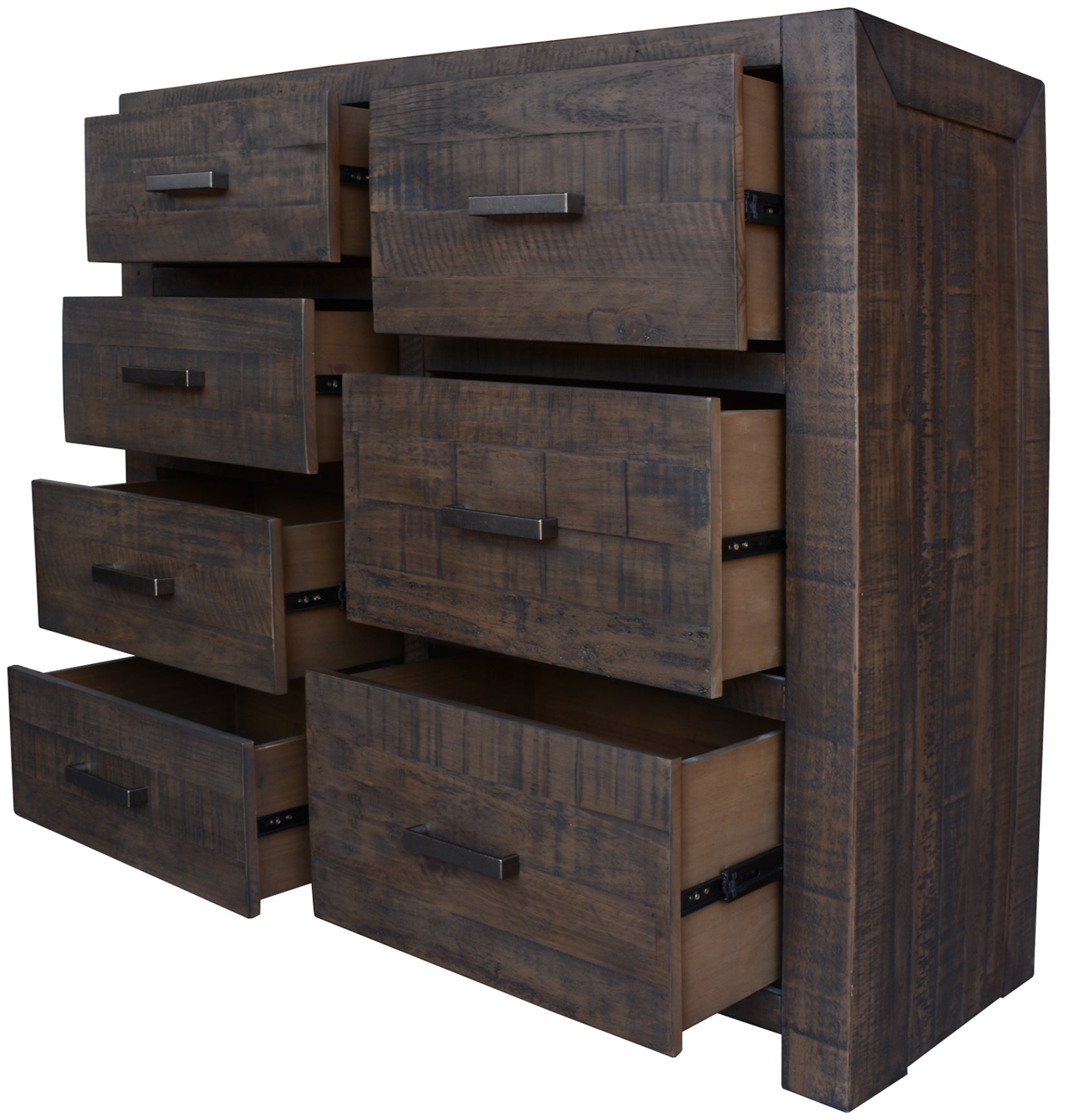 MUNICH 7 DRAWER TALLBOY - GREY STONE
