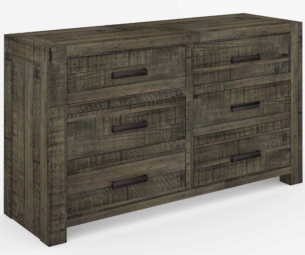 MUNICH KING 6 PIECE (THE LOT) BEDROOM SUITE WITH UNDER BED STORAGE - GREY STONE