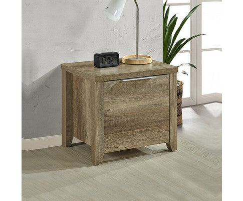 ALVARRO 2 DRAWER BEDSIDE TABLE - OAK
