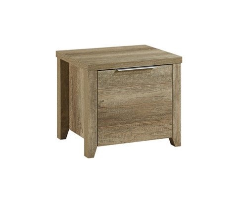 ALVARRO 2 DRAWER BEDSIDE TABLE - OAK