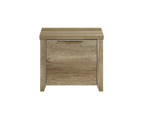 ALVARRO 2 DRAWER BEDSIDE TABLE - OAK