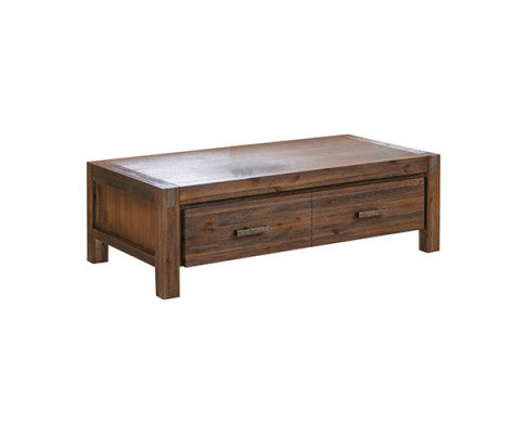 NOWRA 2 DRAWER COFFEE TABLE - CHOCOLATE