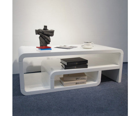 LUCIDA COFFEE TABLE - HIGH GLOSS WHITE