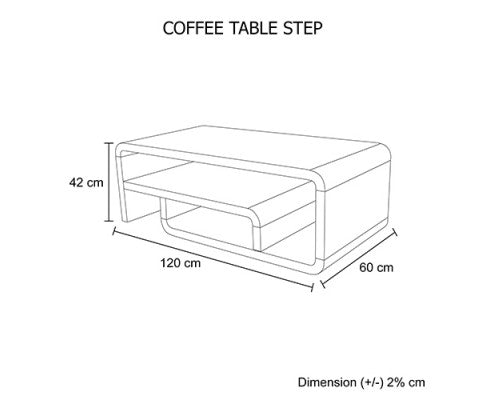LUCIDA COFFEE TABLE - HIGH GLOSS WHITE