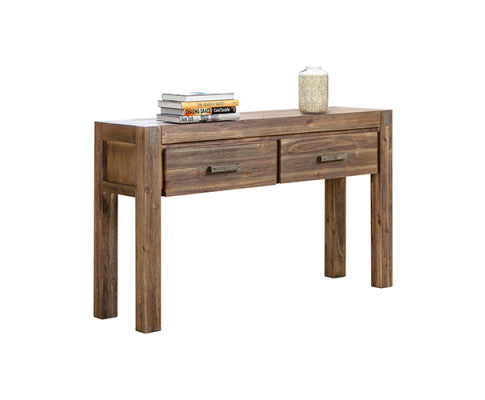 NOWRA HALL TABLE WITH 2 DRAWERS - CHOCOLATE