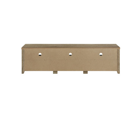 ALVARRO 3 SHELVES/ 2 DRAWER TV ENTERTAINMENT UNIT - OAK