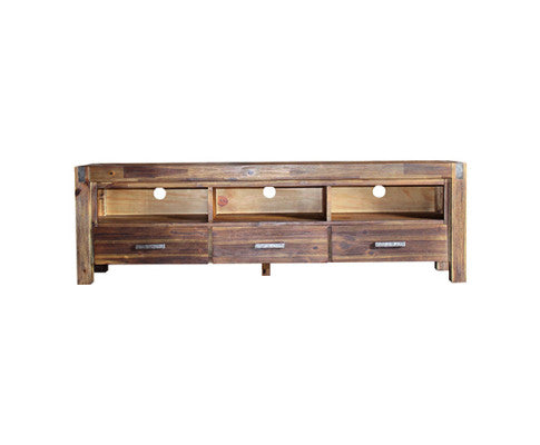 NOWRA 3 DRAWER TV ENTERTAINMENT UNIT - CHOCOLATE