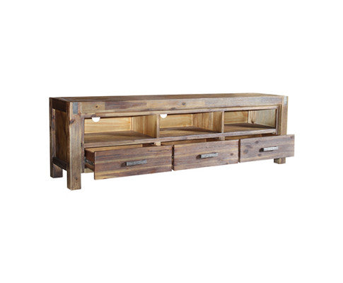 NOWRA 3 DRAWER TV ENTERTAINMENT UNIT - CHOCOLATE