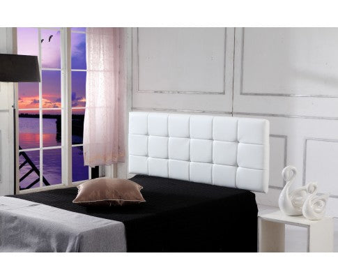 SWARZ (V63-768265)  QUEEN  DELUXE  LEATHERETTE HEADBOARD BEDHEAD - WHITE
