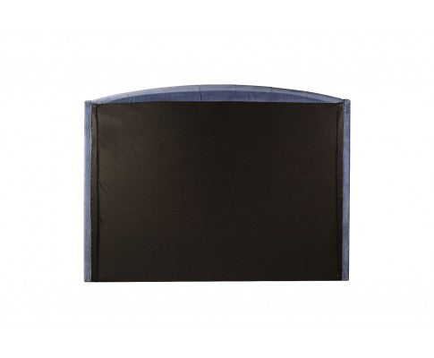 QUEEN WILMER FABRIC UPHOLSTERED BED FRAME WITH 2 STORAGE  FOOTEND DRAWERS - NAVY BLUE