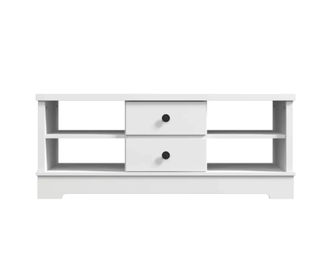 PERNILLE 4 SHELVES/ 2 DRAWER COFFEE TABLE - WHITE