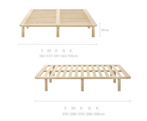 SINGLE NIVEAN BED FRAME - NATURAL