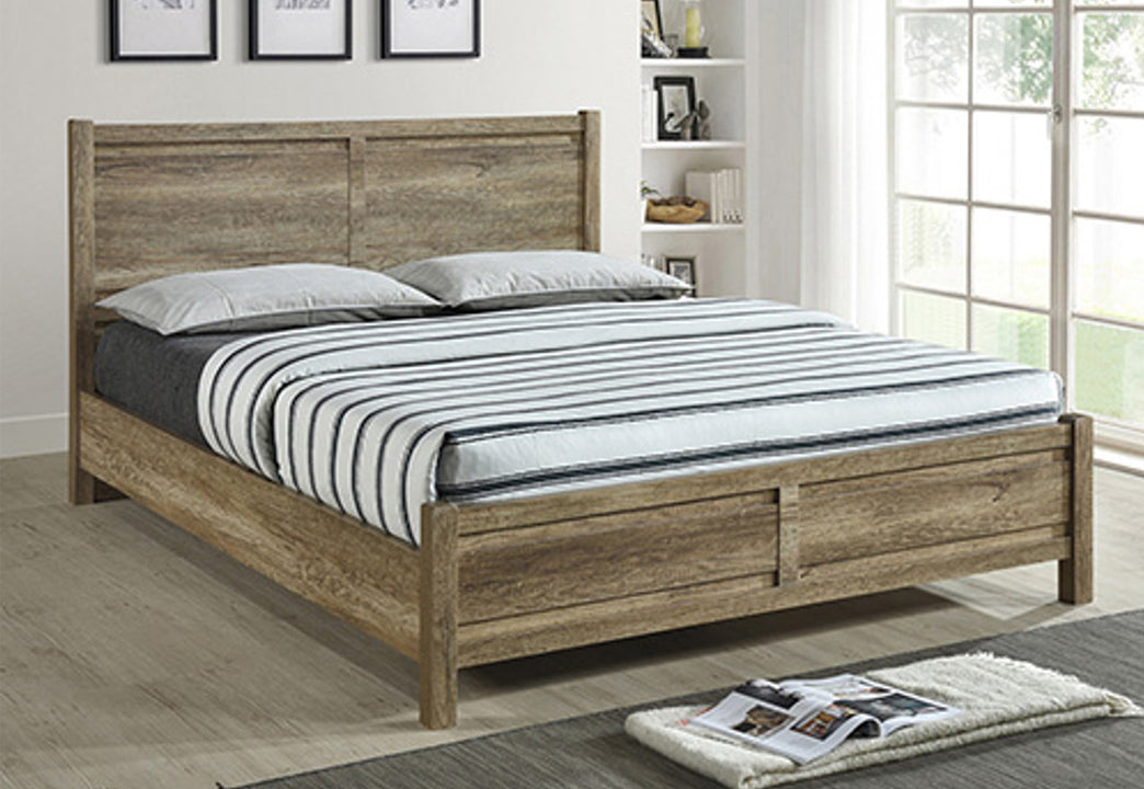 DOUBLE VAUGHAN PANEL BED - OAK
