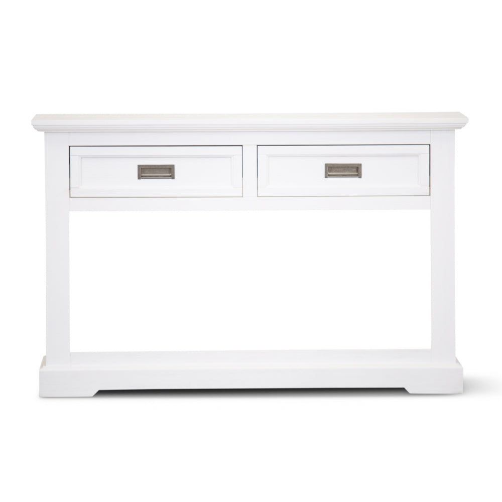 COASTAL CONSOLE TABLE - 2 DRAWER - 1250(L) x 380(W) - BRUSHED