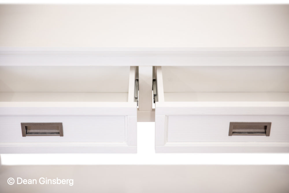 COASTAL CONSOLE TABLE - 2 DRAWER - 1250(L) x 380(W) - BRUSHED